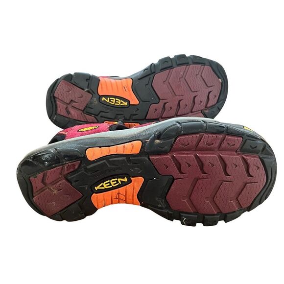 Keen Newport H2 Red Canvas Waterproof Leather Rugged‎ Water Bungee Cord Sandals - Picture 6 of 11